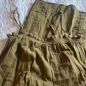 Olive Green Textured Dress